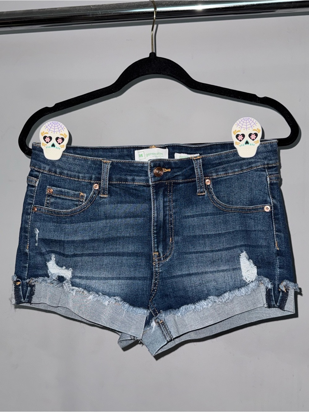 Distressed Jean shorts